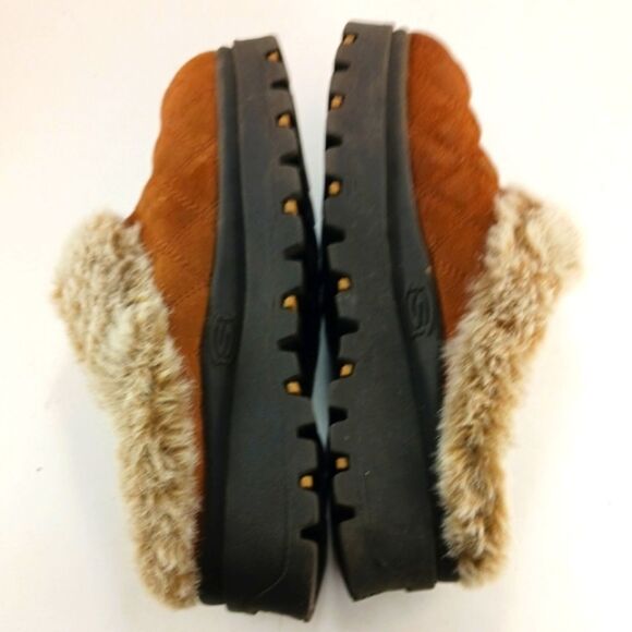 Skechers Fortress Clog/Slipper Suede Faux Fur Lined Chunky Women's 7.5.......... - Picture 8 of 11